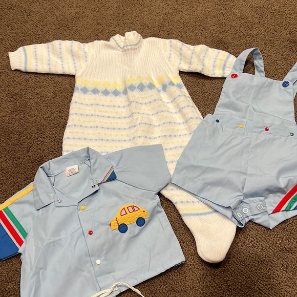 Vintage Other - ♥️ baby boys or girls vintage 70's 80's primary rainbow cl…